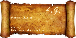 Amma Gina névjegykártya